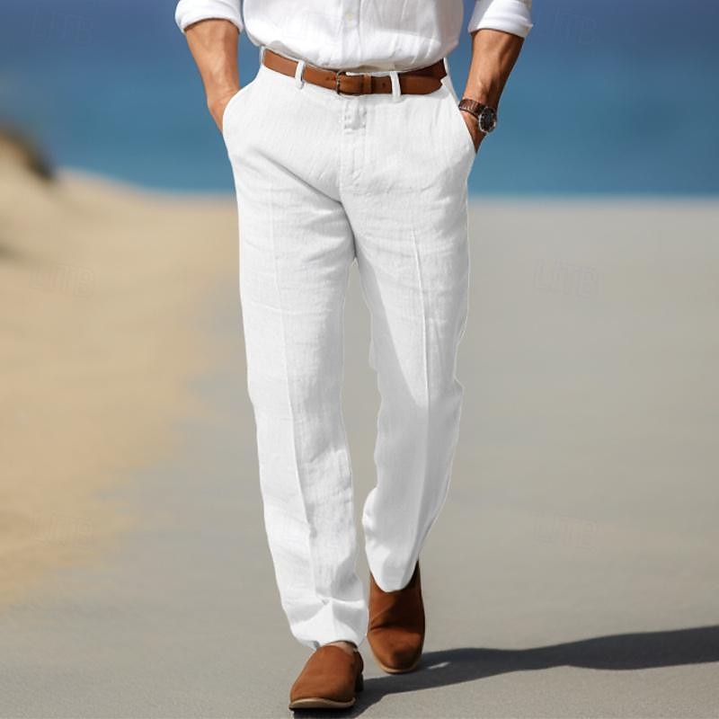 Frank | Pantaloni premium de in cu buclă pentru curea Frank
