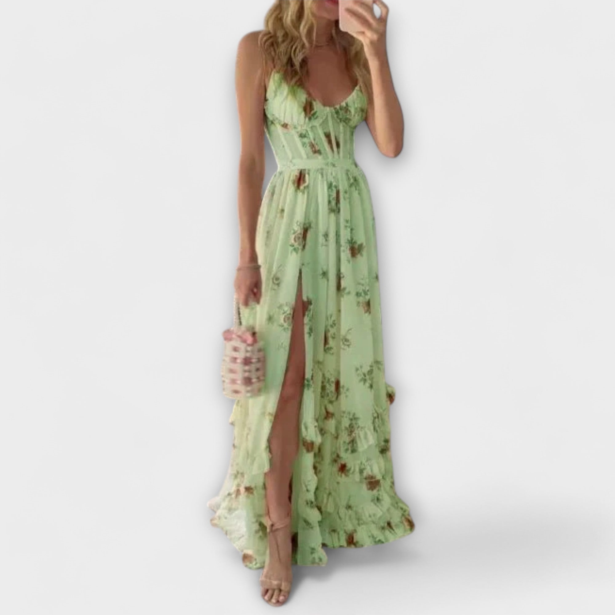 Joana | Rochie cu buchete florale