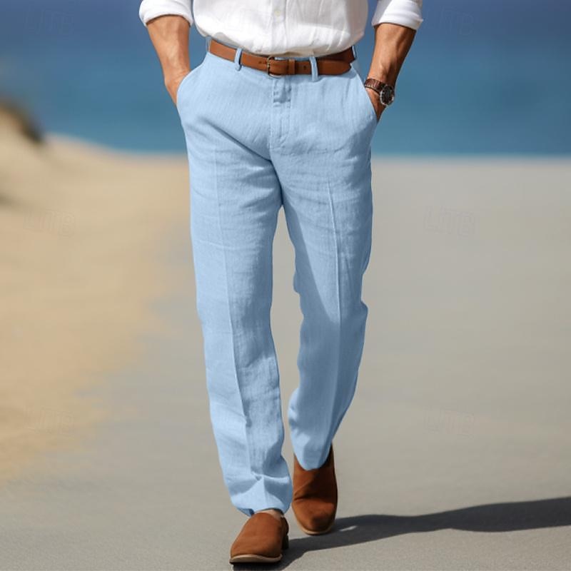 Frank | Pantaloni premium de in cu buclă pentru curea Frank