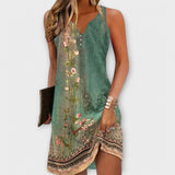 Flávia | Floral Print Midi Shirt Dress