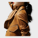 Piret | Jachetă din piele elegantă cu design modern și estetică fină Piret