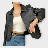 Piret | Jachetă din piele elegantă cu design modern și estetică fină Piret