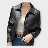Piret | Jachetă din piele elegantă cu design modern și estetică fină Piret