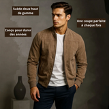 Jesper | Jachetă din piele artificială cu inserții la coate, pentru bărbați