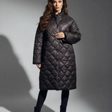 Roxana | Palton matlasat premium cu căptușeală cu print leopard