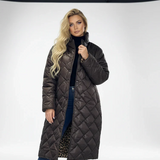 Roxana | Palton matlasat premium cu căptușeală cu print leopard