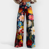 Karina | Pantaloni florali evazați Karina
