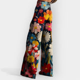 Karina | Pantaloni florali evazați Karina