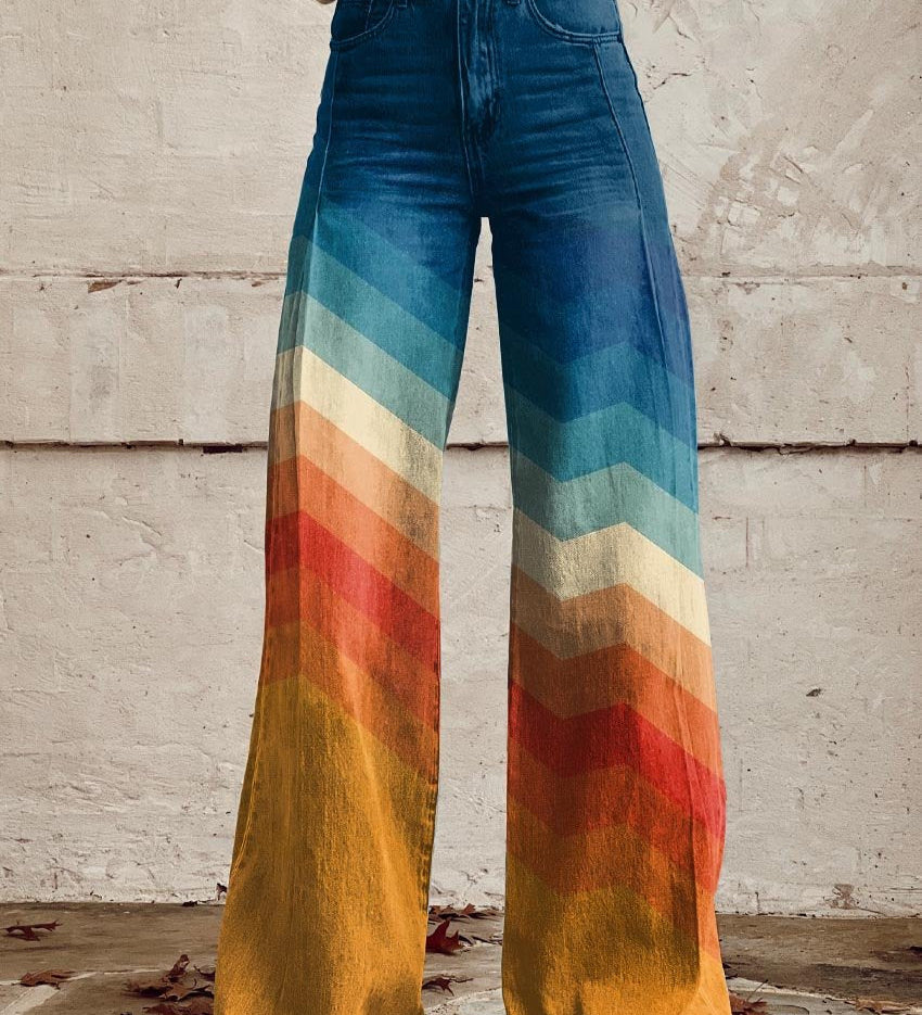 Léa - Elegantne Retro-Zickzack-Püksid | Pantaloni retro-eleganți zig-zag Léa