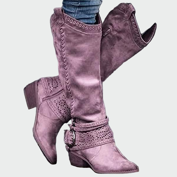 Veselka | Cizme cowboy clasice din piele în stil retro Veselka