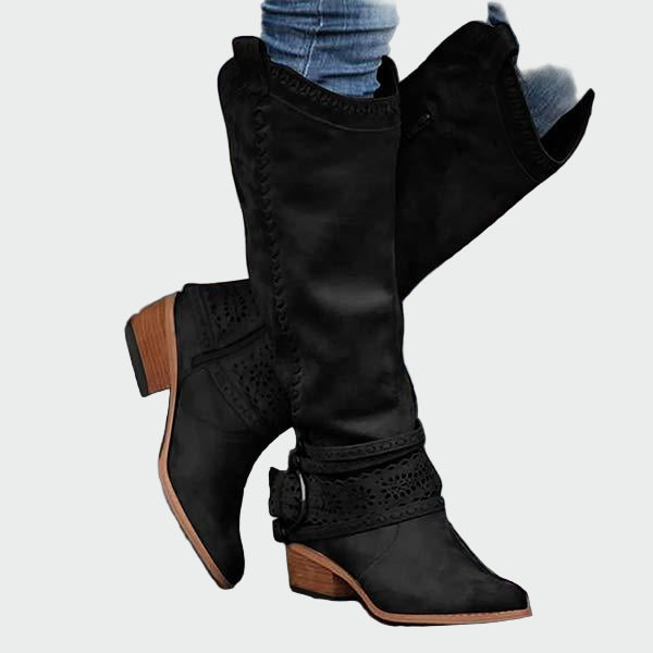 Veselka | Cizme cowboy clasice din piele în stil retro Veselka