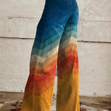 Léa - Elegantne Retro-Zickzack-Püksid | Pantaloni retro-eleganți zig-zag Léa