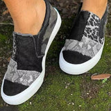 Quinny | Pantofi casual din pânză cu print leopard