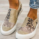 Quinny | Pantofi casual din pânză cu print leopard