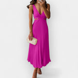 Mila | Rochie midi din satin, cu strălucire modernă