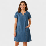 Julia | Rochie din denim moale, stil casual chic