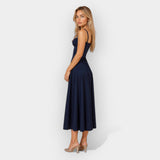 Gabriela | Rochie midi cu corset, siluetă feminină și structurată