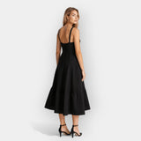 Gabriela | Rochie midi cu corset, siluetă feminină și structurată