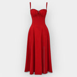 Gabriela | Rochie midi cu corset, siluetă feminină și structurată