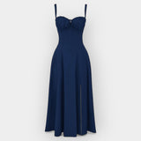 Gabriela | Rochie midi cu corset, siluetă feminină și structurată