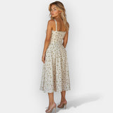 Gabriela | Rochie midi cu corset, siluetă feminină și structurată