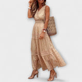 Lola | Rochie maxi, cu dantelă, stil boho