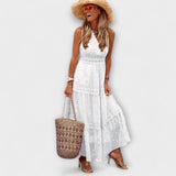 Lola | Rochie maxi, cu dantelă, stil boho