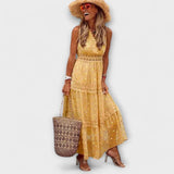 Lola | Rochie maxi, cu dantelă, stil boho
