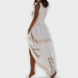 Érica | Boho maxi dress with lace and A-line silhouette