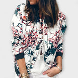Andreia | Bomber jacket elegant cu model floral Andreia