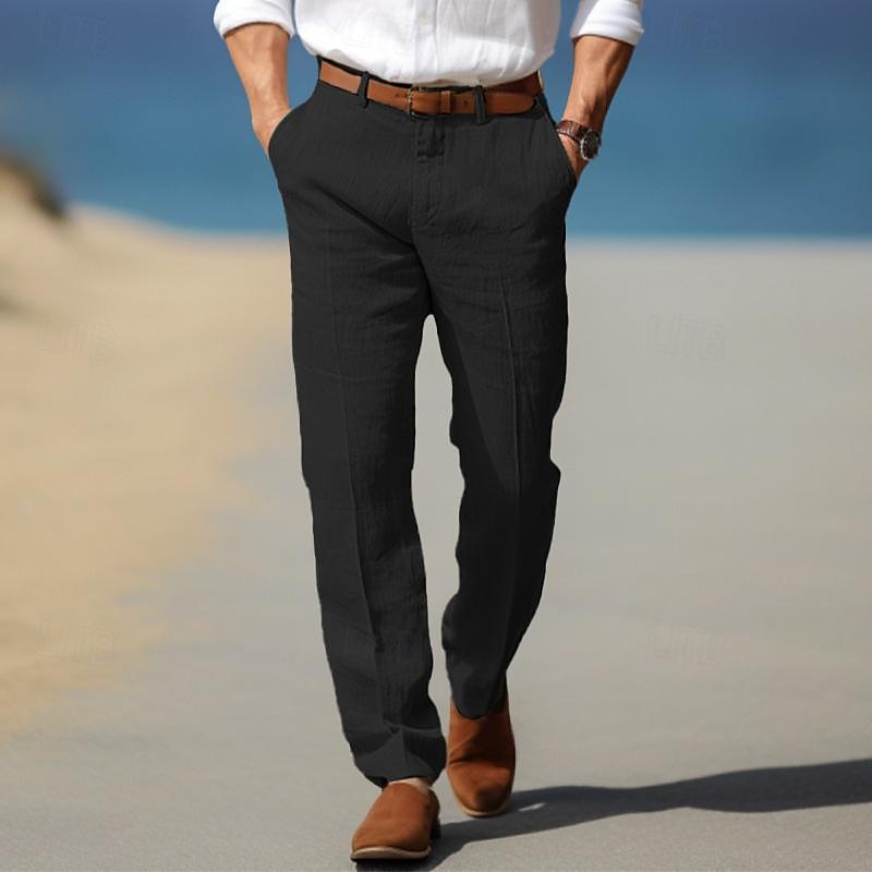 Frank | Pantaloni premium de in cu buclă pentru curea Frank
