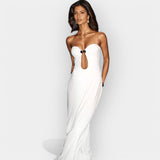 Matilde | Elegant and airy strapless maxi dress