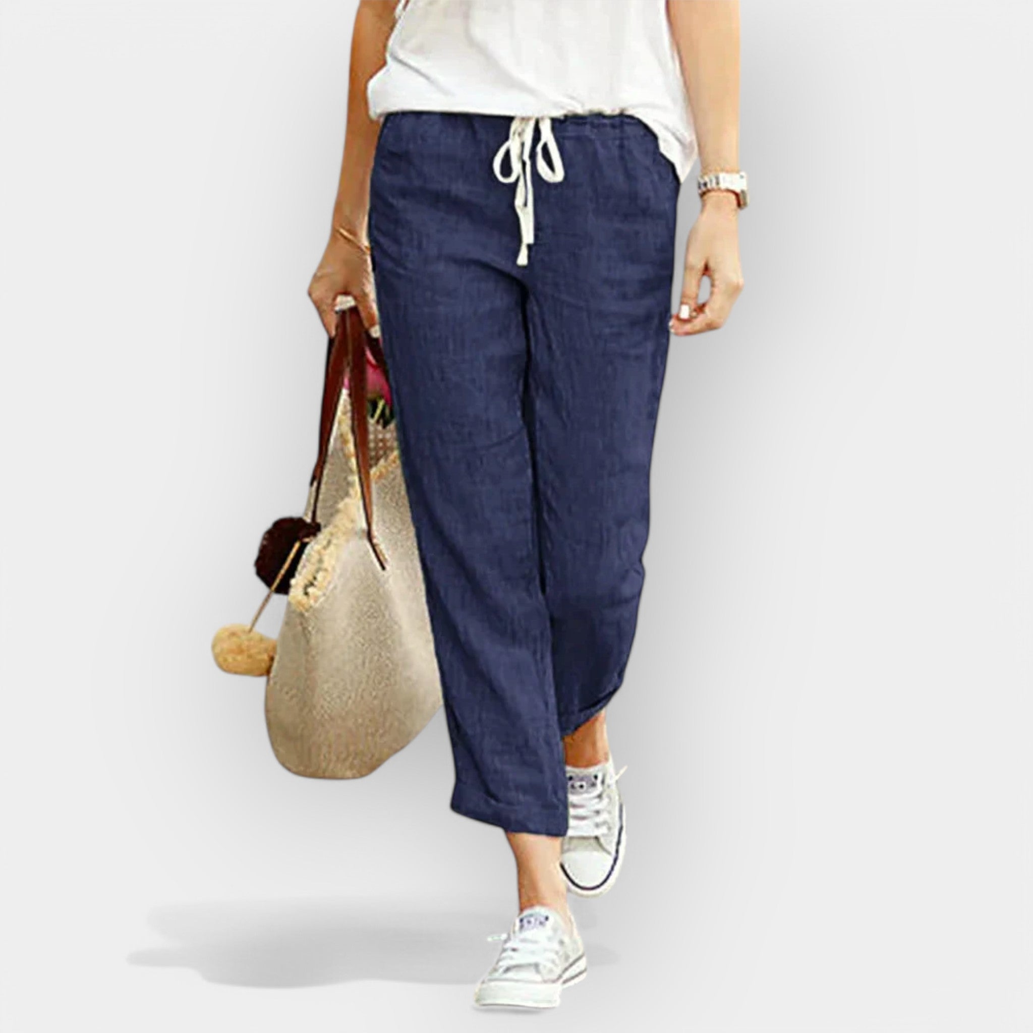 Sabina | Pantaloni ușori din bumbac Sabina
