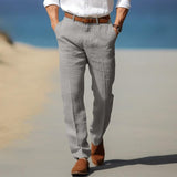 Frank | Pantaloni premium de in cu buclă pentru curea Frank