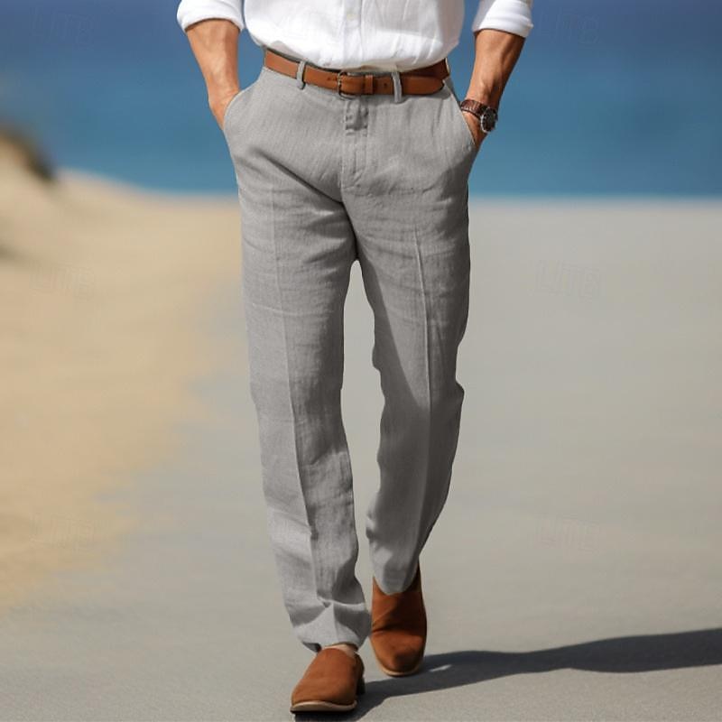 Frank | Pantaloni premium de in cu buclă pentru curea Frank